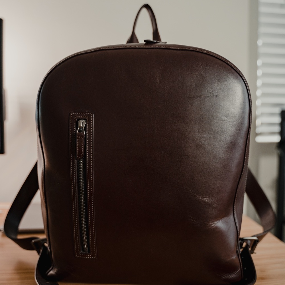 Carl Friedrik Bowen Leather Backpack - Picture 2 of 9